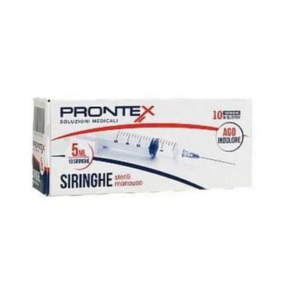 PRONTEX SIRINGHE 5 ML 10 SIRINGHE AGO INDOLORE