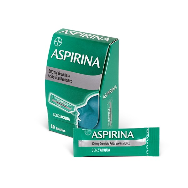 ASPIRINA 500MG ACIDO ACETILSALICILICO 10 BUSTINE