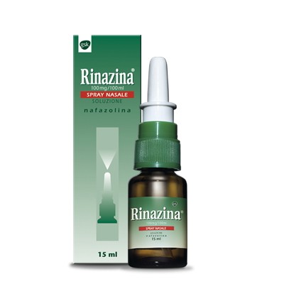Rinazina Spray Decongestionante Nasale 15ml Nafazolina per il naso chiuso allergia raffreddore