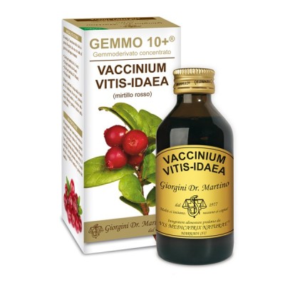 DR GIORGINI GEMMO 10+ Mirtillo Rosso (Vaccinium Vitis-Idae) 100 ml liquido analcoolico